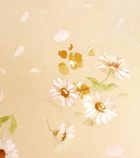 Flowers. Painted canvas tarp