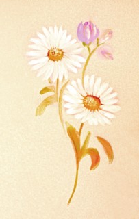 Flowers. Painted canvas tarp