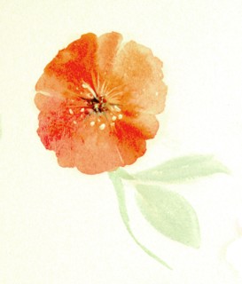 Flowers. Painted canvas tarp