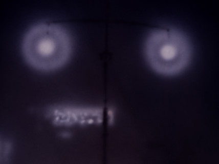 Painted backdrop. Night lights effects