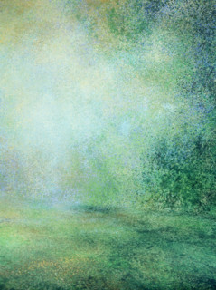 Painted canvas tarp. Landscape