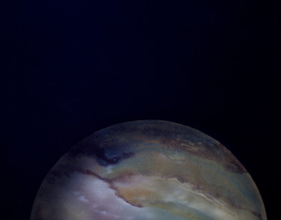 Planets. Painted canvas tarp
