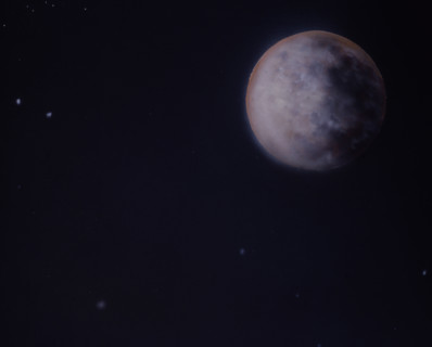 Planets. Painted canvas tarp