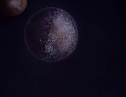 Planets. Painted canvas tarp