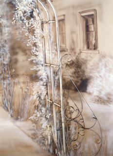 Painted backdrop. Garden