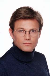02/15/2000. Laurent Delahousse TV entertainer on M6 network