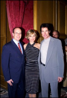 02/19/2001. Private party with Prince Albert of Monaco during 41st Monte-Carlo TV festival.