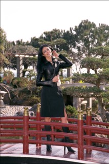 02/20/2001. 41st television festival of Monte Carlo: photocall Maria Grazia Cucinotta.