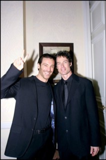 02/20/2001. Private party with Prince Albert during TV festival in Monte Carlo.