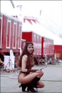 02/00/2001. Virginie Tessier the youngest wild beast tamer in the world.