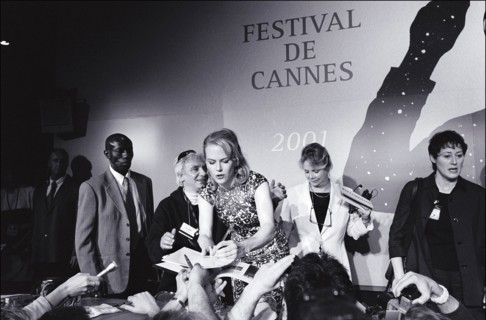 05/09/2001. 54th Cannes Film Festival: Press conference of "Moulin Rouge".