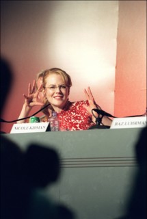 05/09/2001. 54th Cannes Film Festival: Press conference of "Moulin Rouge".
