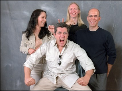 05/12/2001. 54th Cannes film festival: studio of "Shrek" team.