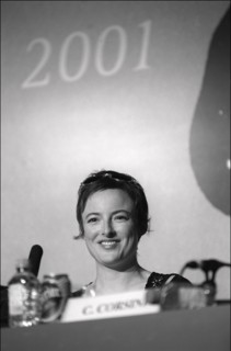 05/12/2001. 54th Cannes film festival: Press conference of "la Repetition" team.