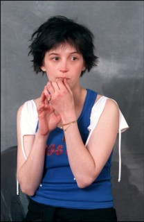 05/13/2001. 54th Cannes festival: studio of "Trouble Everyday" team