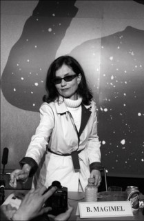 05/14/2001. 54th Cannes Festival: Press conference of "La pianiste" by Michael Haneke.