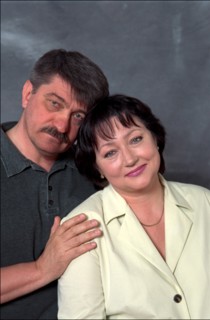 05/17/2001. Cannes Film Festival: Studio Alexandre Sokourov and Maria Kuznetsova