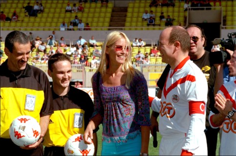 05/22/2001. " Amade" fundraiser all star soccer game. Prince Albert's Star Team v.Formula One Team