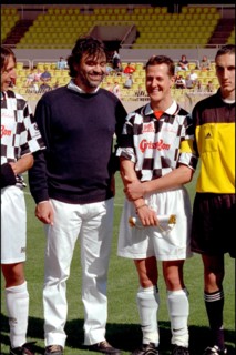 05/22/2001. " Amade" fundraiser all star soccer game. Prince Albert's Star Team v.Formula One Team