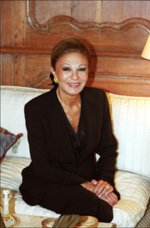 09/00/2001. Exclusive: Close-up Farah Pahlavi empress of Iran at home.