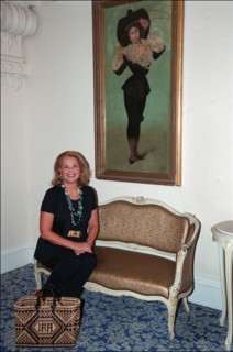 08/00/2001. Ira von Fürstenberg in Monaco for special exhibition of her personal collections of unusual objects.