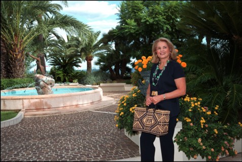08/00/2001. Ira von Fürstenberg in Monaco for special exhibition of her personal collections of unusual objects.