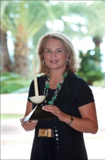 08/00/2001. Ira von Fürstenberg in Monaco for special exhibition of her personal collections of unusual objects.