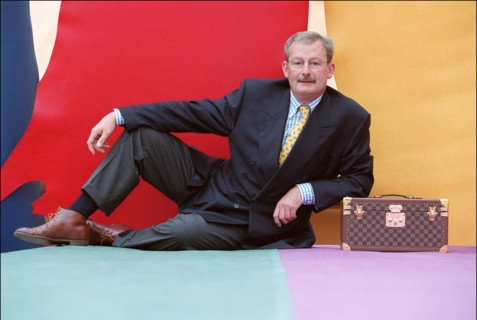 10/00/2001.  Close-up on luxury luggage Patrick Louis Vuitton in his workshop.