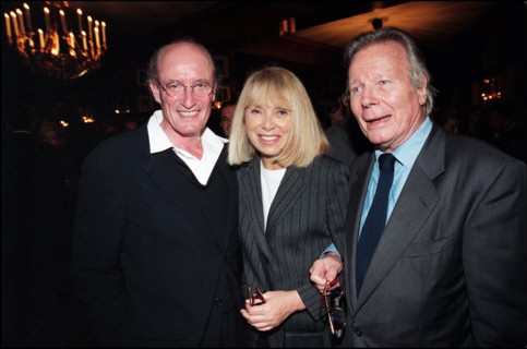 Mireille Darc and her husband, Pascal Desprez, and Jean Piat