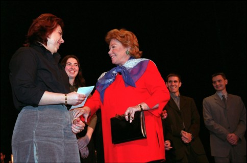12/10/2001. French movie director Claude Lelouch sponsors Marcel Bleustein-Blanchet.