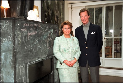 02/00/2002. Grand duke and duchess of Luxembourg, Henri and Maria Theresa, in Paris