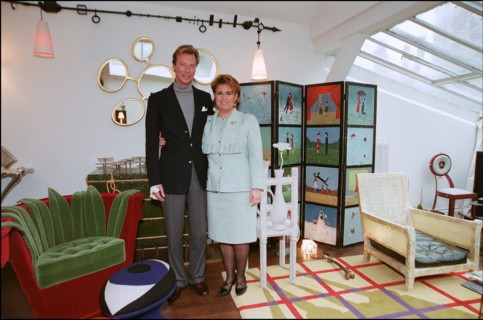 02/00/2002. Grand duke and duchess of Luxembourg, Henri and Maria Theresa, in Paris