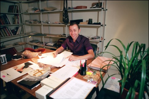 02/24/2002. EXCLUSIVE: Fashion Designer Laurent Mercier gives a shot in the arm to Balmain Haute Couture.