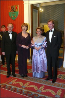 03/04/2002. Grand Duke Henry of Luxembourg and wife Maria-Teresa on visit in Ireland