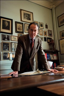 10/00/2001. Count Piotr Cheremetiev, president of the French society of Russian music, at the Sergei Rakhmaninov Russian conservatoire in Paris.