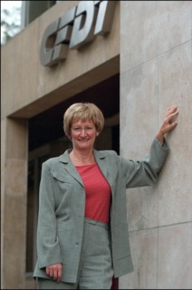 04/00/2002. Nicole Notat is about to leave the leadership of CFDT (French Democratic Work Confederation).