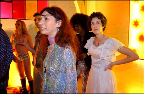 04/24/2002.  On the set of Stephane Ly-Cuong's short-running musical "Paradisco", with a casting made of stars from France's most successful musicals.