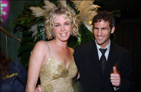 05/13/2002. Rebecca Romijn-Stamos hosts Khalifa Jet evening on Paris' Place de l'Etoile.
