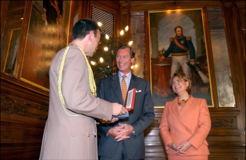 06/21/2002.  Grand Duke Henri of Luxembourg and wife Maria-Teresa