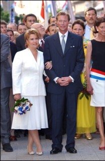 06/23/2002. Royal couple the Grand Duke Henri and the Grand Duchess Marie Teresa celebrate their country's national holiday in Luxembourg.