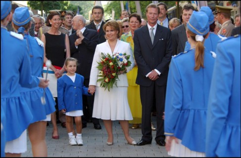 06/23/2002. Royal couple the Grand Duke Henri and the Grand Duchess Marie Teresa celebrate their country's national holiday in Luxembourg.