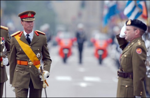 06/23/2002. Royal couple the Grand Duke Henri and the Grand Duchess Marie Teresa celebrate their country's national holiday in Luxembourg.