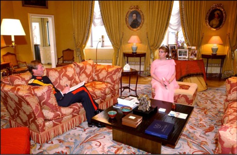 06/22/2002. EXCLUSIVE: Reception at the Grand Ducal palace as part of celebration of first anniversary of the accession of Grand Duke Henri to the throne of Luxembourg.