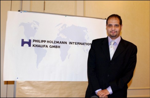 06/26/2002. Mr. Rafik Abdelmoumen Khelifa, on his way to buy Holzmann, the third best-rated building compagny in Germany