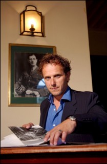 07/01/2002. Actor Charles Berling, stars as Jean Moulin in a tv series, visits Museum of Deportation.