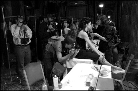 07/08/2002. Fall-winter 2002-03 Haute Couture collections: the backstage of Torrente's fashion show