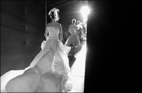 07/09/2002. Fall-winter 2002-03 Haute-Couture collections: the backstage of Christian Dior's fashion show