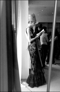 07/09/2002. Fall-winter 2002-03 Haute Couture collections: the backstage of Chanel's fashion show