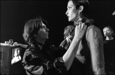 07/11/2002. Fall winter 2002-03 Haute Couture collections. The backstage of Jean-Louis Scherrer's fashion show