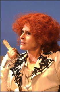 09/02/2002. French actress Fanny Ardant stars in "Sarah" at the Theatre Edouard VII.